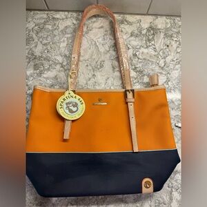 NWT Spartina 449 Orange and Navy Tote Bag